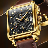 Brown Strap - Black Dial Gold Trim