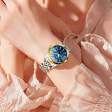 OLEVS Watches for Woman 3620 Golden Blue