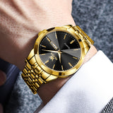 OLEVS Watches for Man 3615 Golden Black-QJ