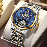 Two Tone Strap - Blue Dial Gold Trim