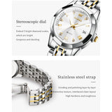 Two Tone Strap - White Dial Silver Trim