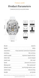 OLEVS 6016 Womens Automatic Mechanical Watches Diamond Elegant Luxury Waterproof Wrist Watch for Ladies