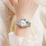 OLEVS Watches for Woman 9970 Golden White