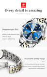 OLEVS Watches for Woman 9931 GL Golden Blue