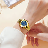 OLEVS Watches for Woman 7008 Golden Blue