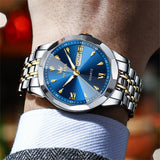 OLEVS Watches for Man 9998 Golden Blue