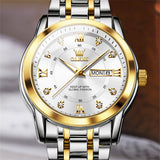 Two Tone Strap - White Dial Gold Trim