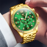 OLEVS Watches for Man 2932 Golden Green