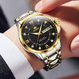 OLEVS Watches for Man 2906 Golden Black