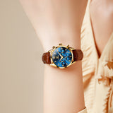 OLEVS Watches for Woman 5532 Golden Blue