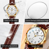 OLEVS Watches for Woman 5566 Golden White