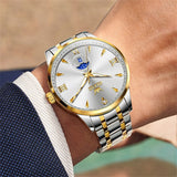 OLEVS Watches for Man 3646 Golden White