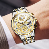 OLEVS Watches for Man 9947 Golden White