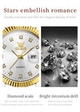 OLEVS Watches for Woman 5526 Golden·White