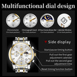 OLEVS Watches for Man 2858 Golden White