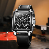 Black Strap - Black Dial Silver Trim