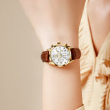 OLEVS Watches for Woman 5523 Golden White
