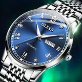 Silver Strap-Blue Dial Silver Trim