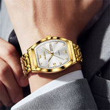 OLEVS Watches for Man 5528 Golden White