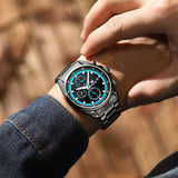 Black Strap-Blue Dial Black Trim