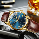 OLEVS Watches for Man 6896 Golden Blue