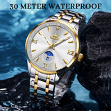 OLEVS Watches for Man 3646 Golden White