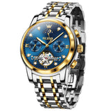 Two Tone Strap - Blue Dial Gold Trim