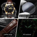 OLEVS Watches for Man 6898 Golden Black