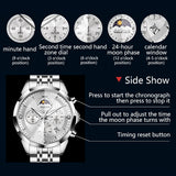 OLEVS Watches for Man 3673 White