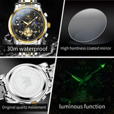 OLEVS Watches for Man 2900 Golden Black