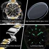 OLEVS Watches for Man 2870 Golden Black