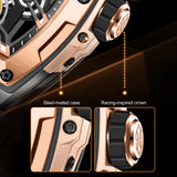 Men Automatic Sports Watch Original Skeleton Mechanical Self Winding Luxury Dress Sapphire Crystal Waterproof Wrist Watch for Men 6012