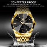 OLEVS Watches for Man 3615 Golden Black-QJ