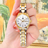 OLEVS Watches for Woman 5567 Golden White