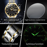 OLEVS Watches for Man 2906 Golden Black