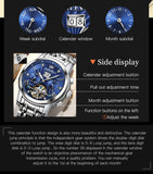 OLEVS 9910 Automatic Watches for Men Gold Luxury Dress Wrist Watch Self Winding Mechanical Skeleton Tourbillon Watch