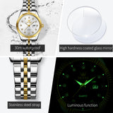 OLEVS Watches for Woman 5526 Golden·White