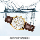 OLEVS Watches for Woman 5523 Golden White