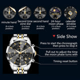 OLEVS Watches for Man 3673 Golden Black