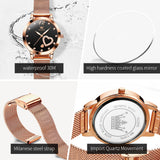 OLEVS Watches for Woman 5189 Rose Black DW