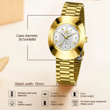 OLEVS Watches for Woman 7008 Golden White