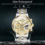 OLEVS Watches for Man 9947 Golden White
