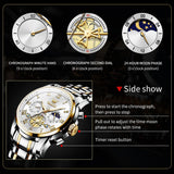OLEVS Watches for Man 2859 Golden White