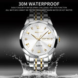 OLEVS  Watches for Man 9931 Golden White