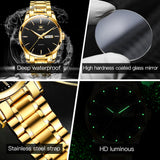 OLEVS Watches for Man 6898 Golden Black
