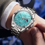 OLEVS 3618 Watches for Men Business Dress Luxury Casual Analog Quartz Stainless Steel Waterproof Luminous Date Mens Wrist Watches Reloj Para Hombre