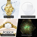 OLEVS Watches for Woman 3620 Golden