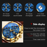 OLEVS Watches for Man 2872 Golden Blue