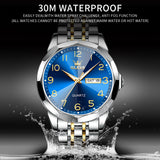 OLEVS Watches for Man 9970 Golden Blue