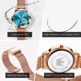 OLEVS Watches for Woman 5189 Rose Blue DW